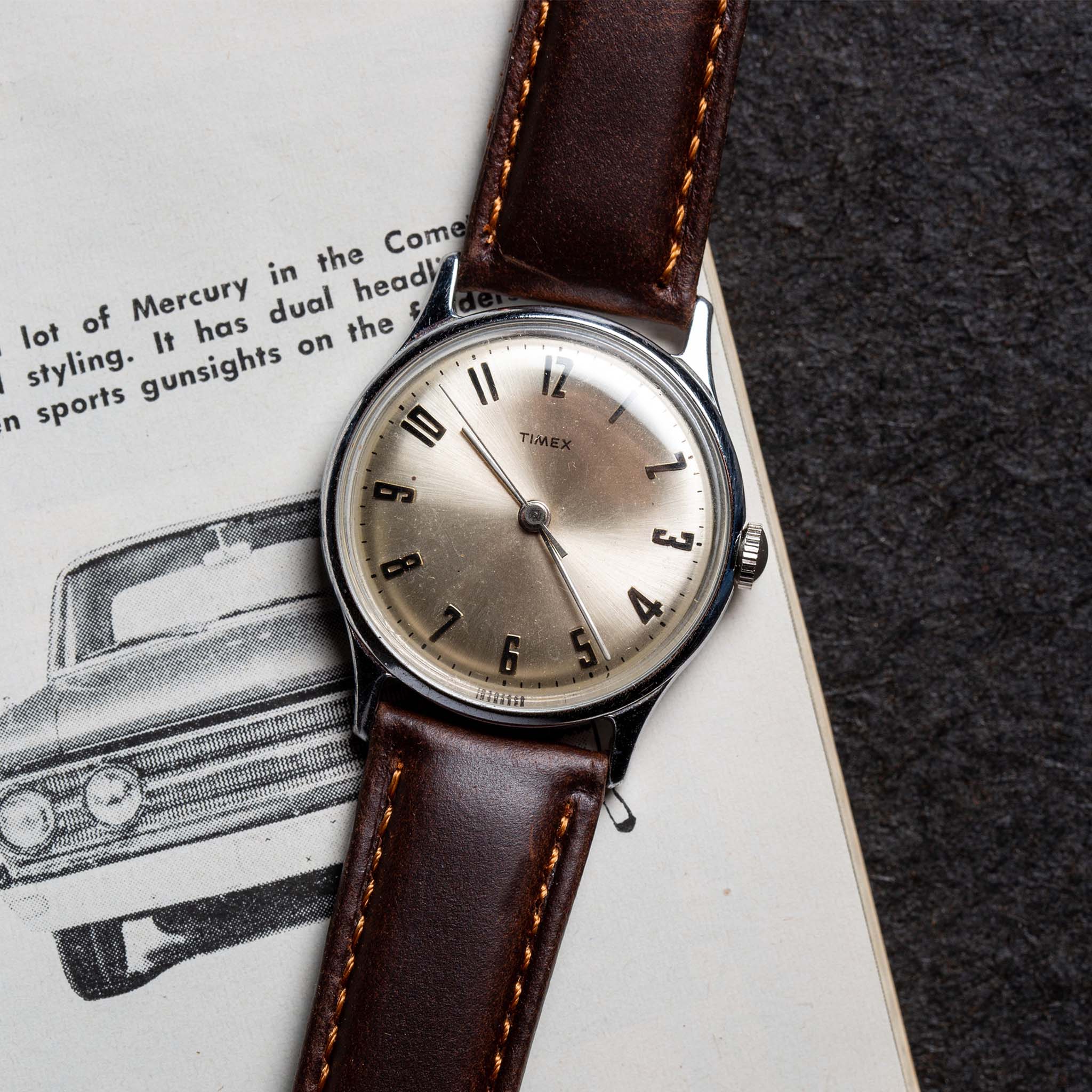 editorial image of The 1968 Timex Mercury, Accessories by Taylor Stitch