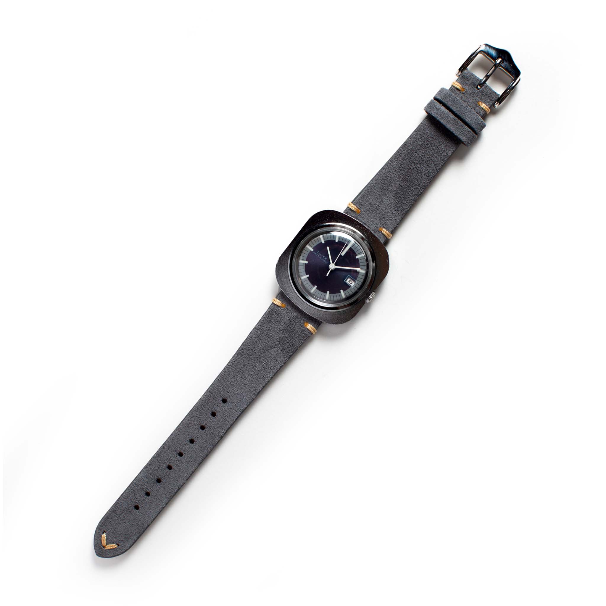 flatlay of The 1971 Timex Marlin, Accessories by Taylor Stitch