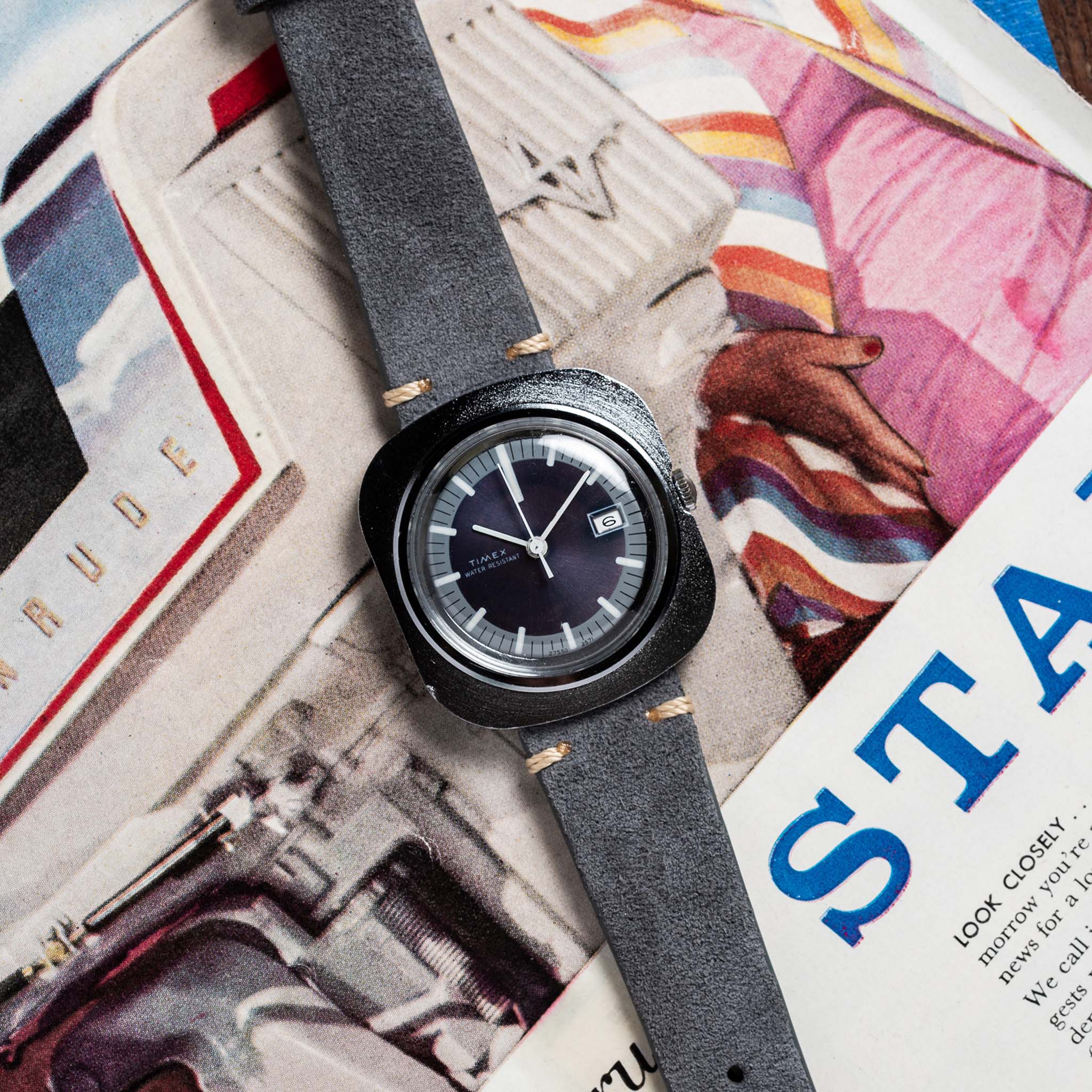 editorial image of The 1971 Timex Marlin, Accessories by Taylor Stitch