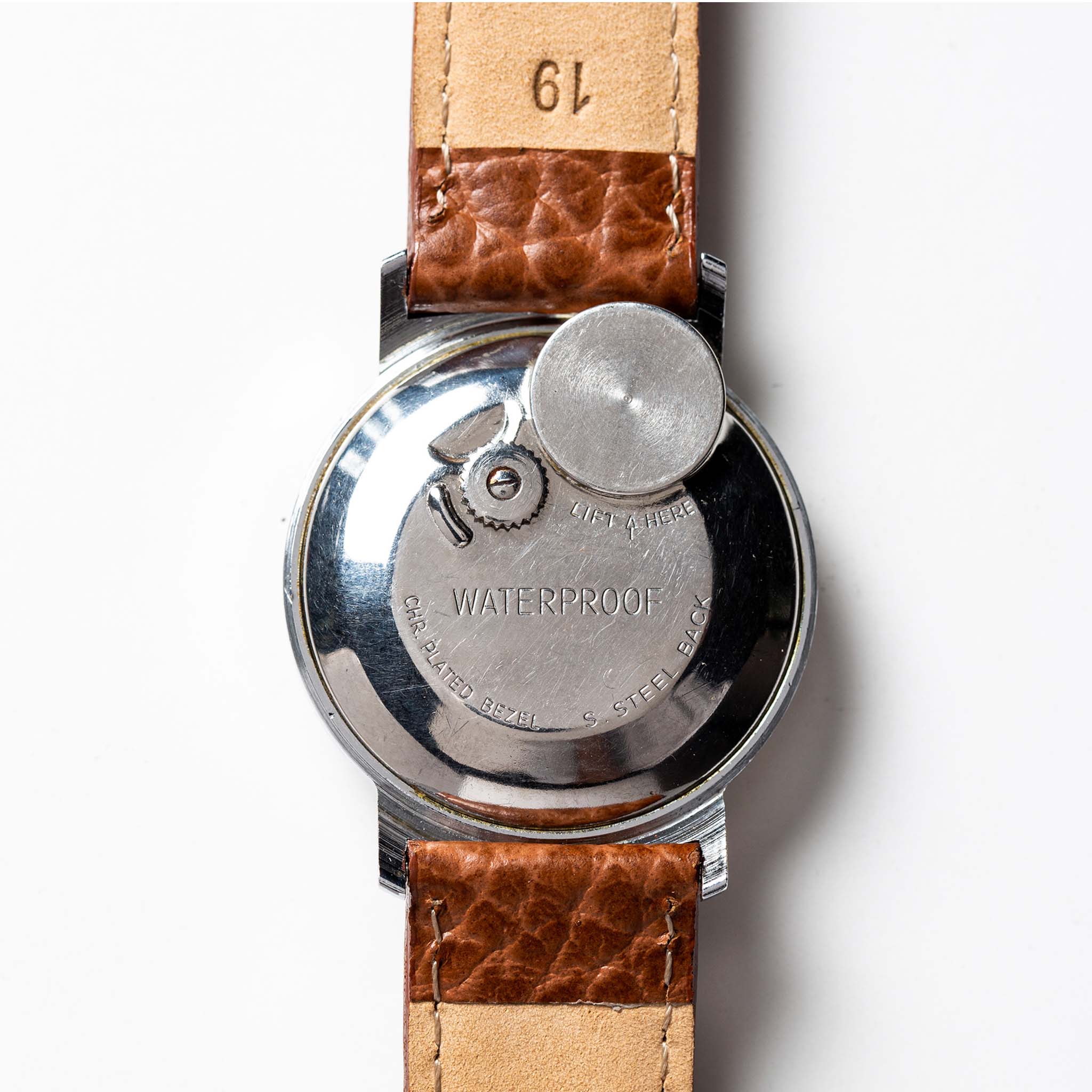 material shot of the back of The 1964 Timex Electric, Accessories by Taylor Stitch