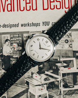 editorial image of The 1960 Timex Marlin Aluminum, Accessories by Taylor Stitch