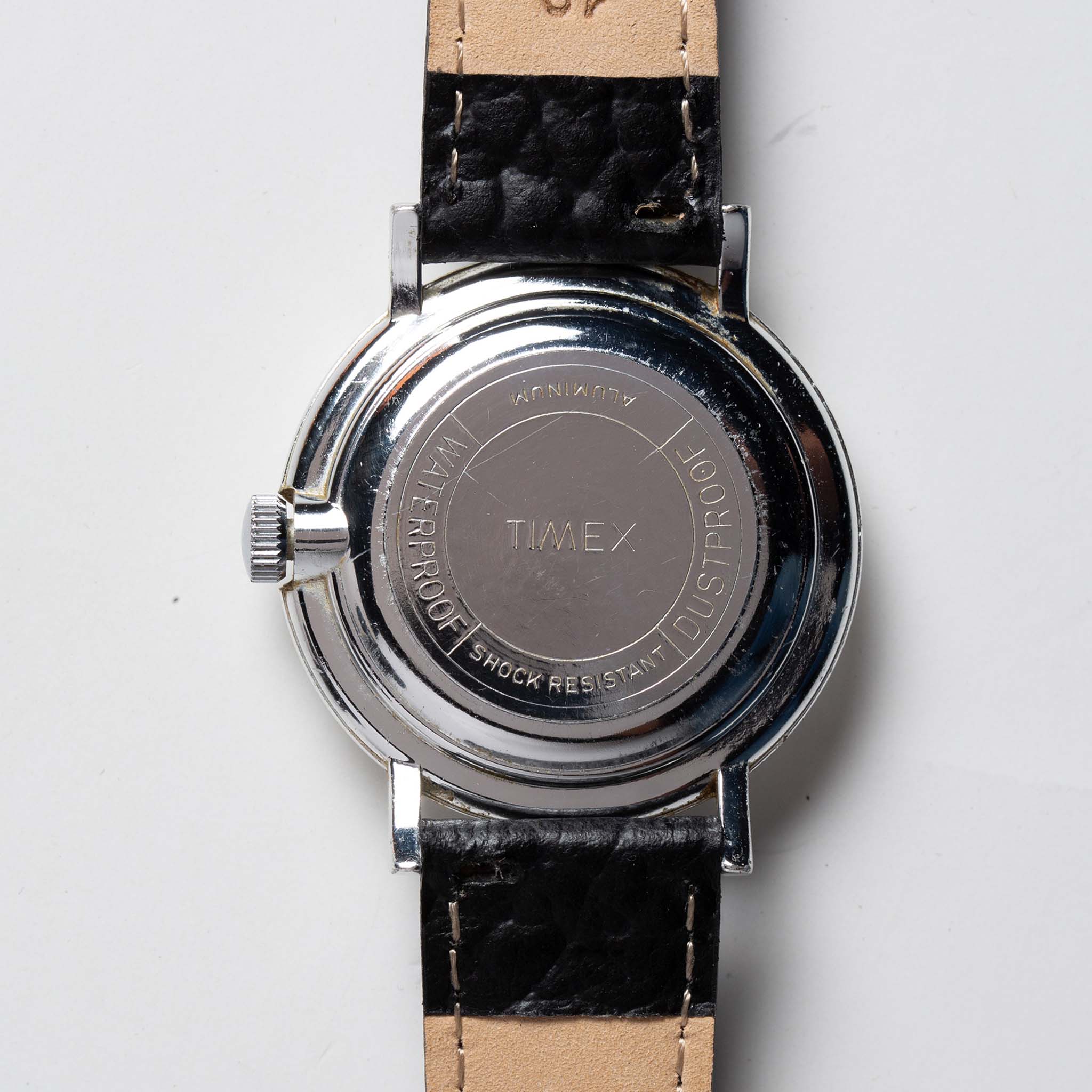 material shot of the back of The 1960 Timex Marlin Aluminum, Accessories by Taylor Stitch