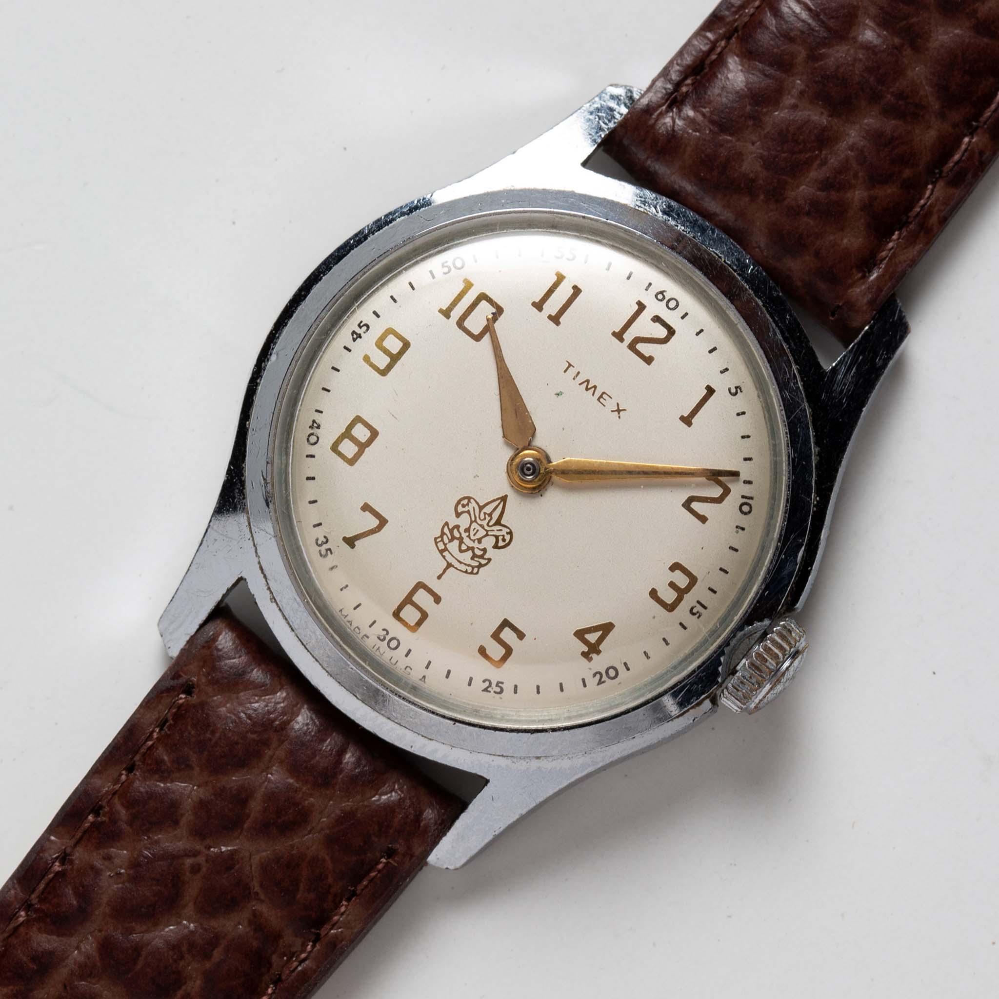 material shot of The 1958 Timex Marlin Boy Scout, Accessories by Taylor Stitch