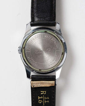 editorial image of the back of 1957 Timex Marlin Cub Scout, Accessories by Taylor Stitch