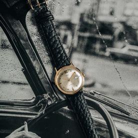 editorial image of The 1975 Timex Marlin "Dot Dash", Accessories by Taylor Stitch
