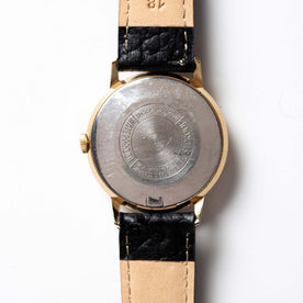 material shot of the back of The 1975 Timex Marlin "Dot Dash", Accessories by Taylor Stitch