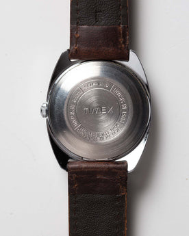 material shot of the back of The 1974 Timex Viscount M24, Accessories by Taylor Stitch