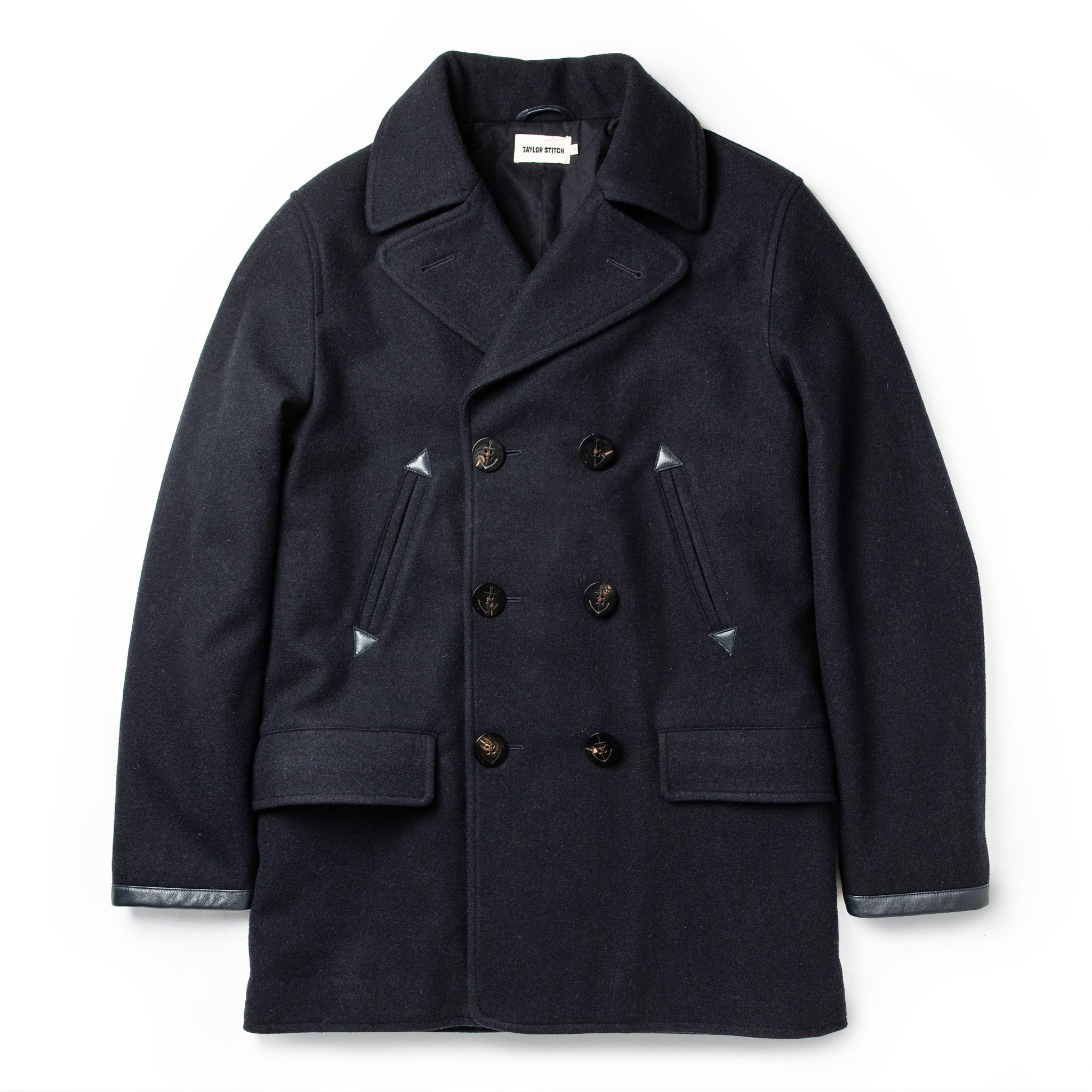 The Mendocino Peacoat in Navy Wool: Featured Image, Outerwear by Taylor Stitch