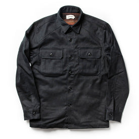 front flatlay of The Brother Moto Lined Shop Shirt in Be Fast