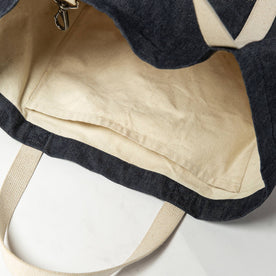 bag on the side, material shot of interior