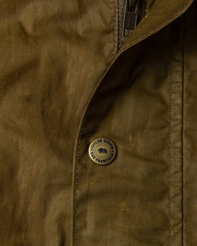 material shot of button, Outerwear by Taylor Stitch