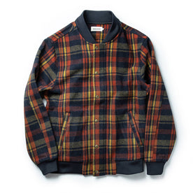The Bomber Jacket in Navy Plaid Wool: Featured Image