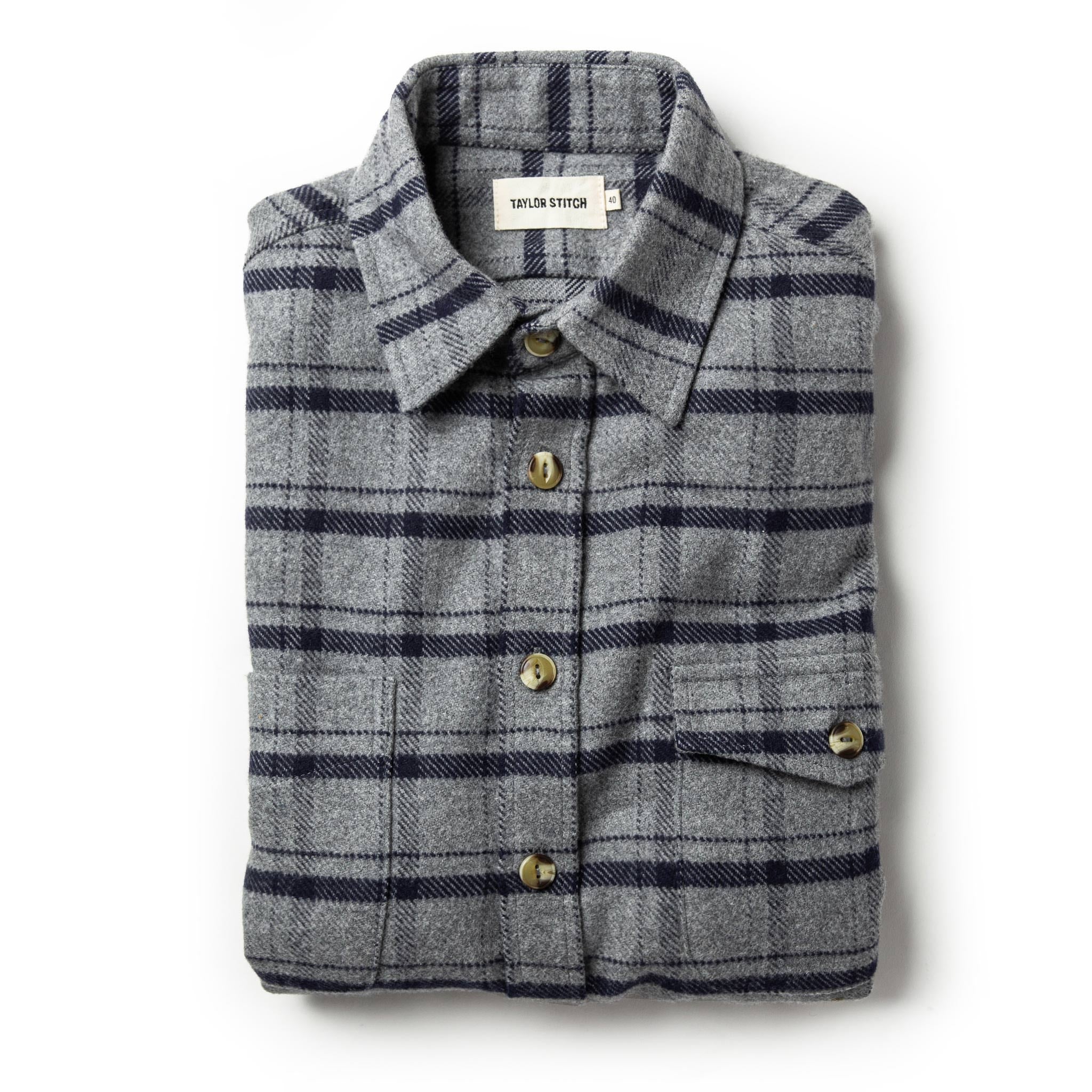 The Crater Shirt in Ash Plaid: Featured Image, Wovens by Taylor Stitch