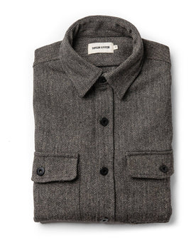 The Explorer Shirt in Charcoal Herringbone: Featured Image, Wovens by Taylor Stitch
