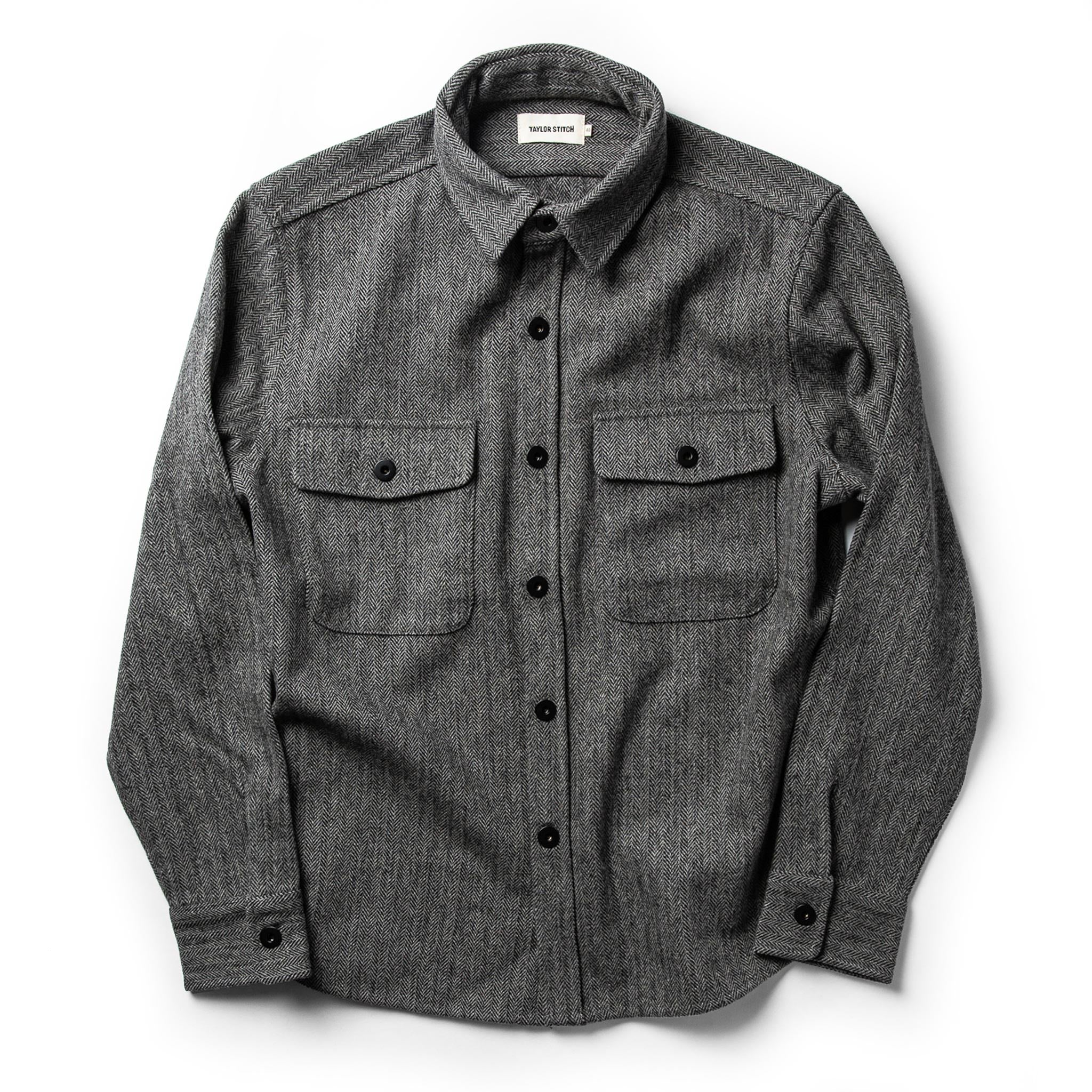 The Explorer Shirt in Charcoal Herringbone: Alternate Image 6, Wovens by Taylor Stitch