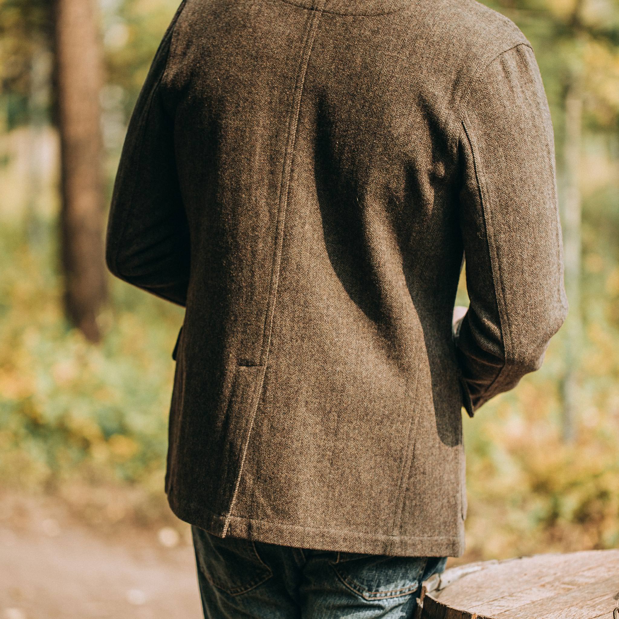 The Gibson Jacket in Olive Herringbone Wool: Alternate Image 11, Outerwear by Taylor Stitch