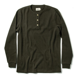 The Heavy Bag Waffle Henley in Olive: Featured Image