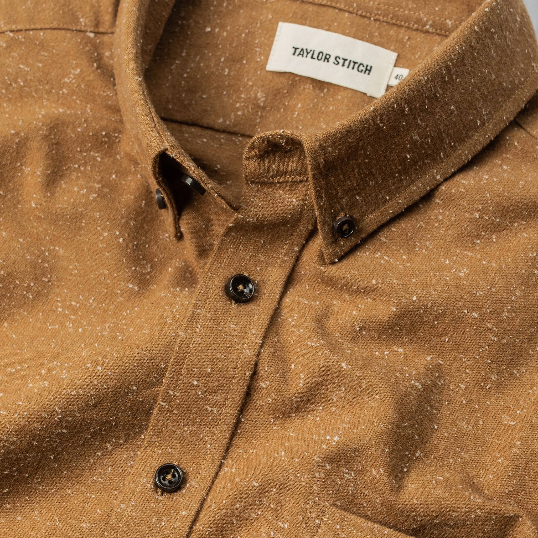 material shot of collar, Wovens by Taylor Stitch