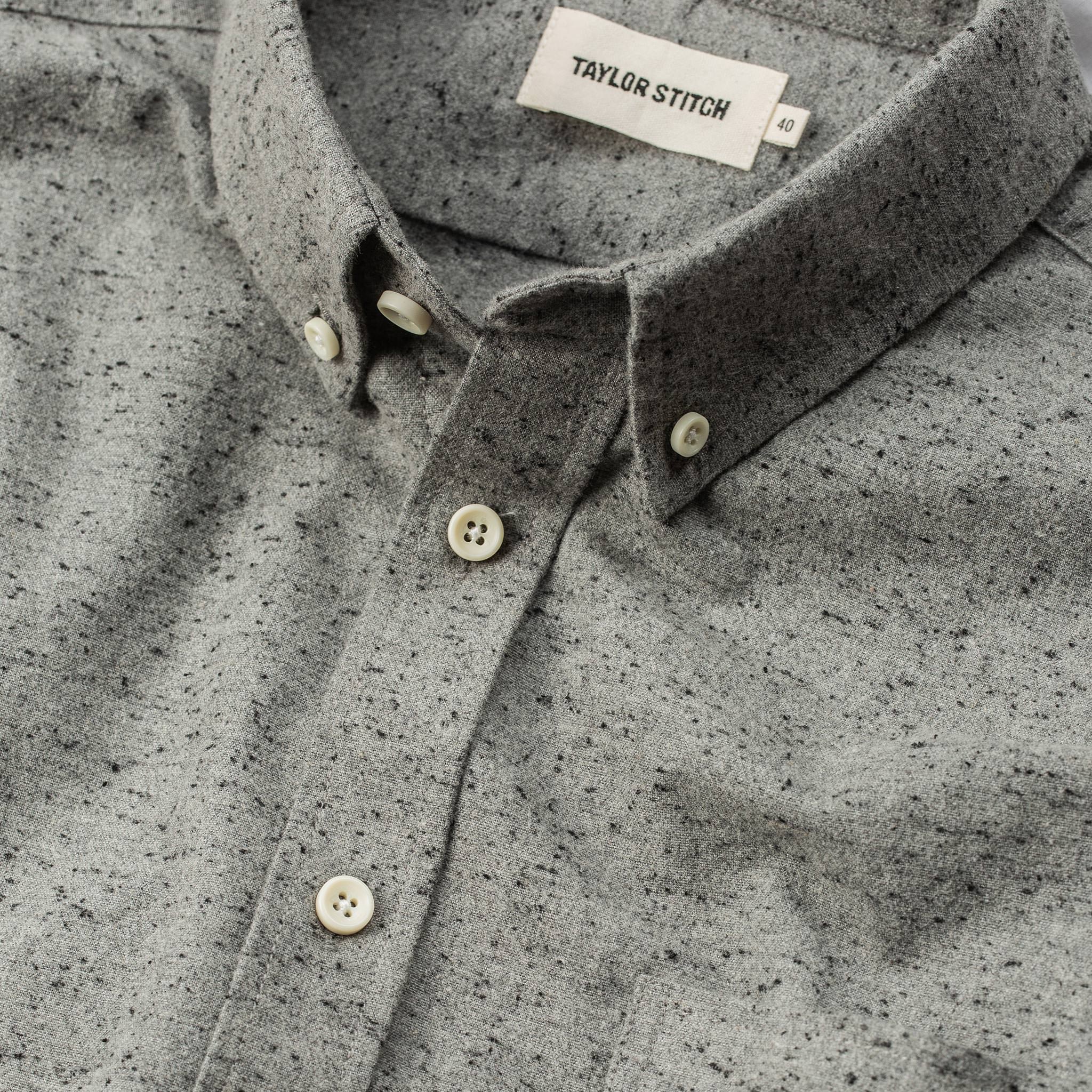 material shot of collar, Wovens by Taylor Stitch