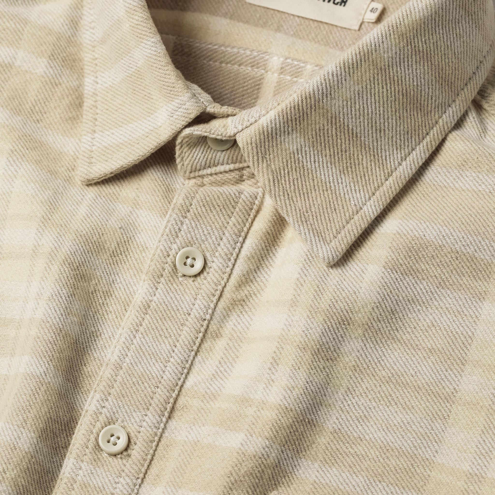 material shot of collar, Wovens by Taylor Stitch