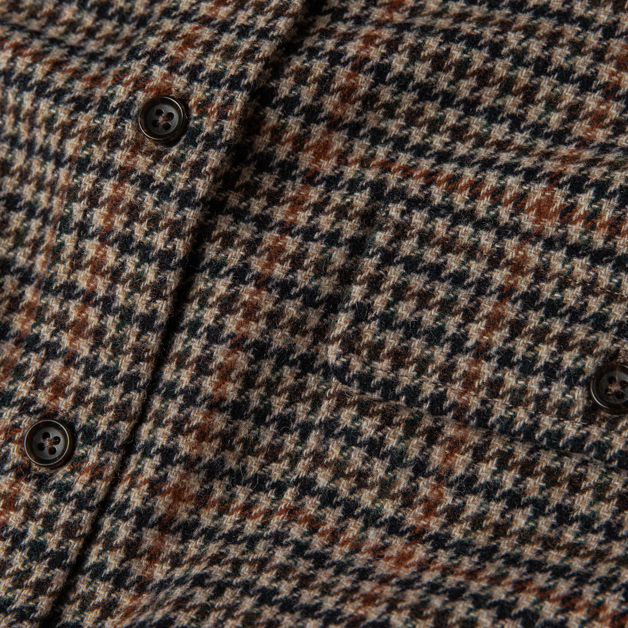 material shot of The Leeward Shirt in Houndstooth closeup of fabric, Wovens by Taylor Stitch