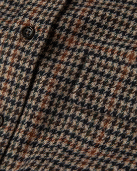 material shot of The Leeward Shirt in Houndstooth closeup of fabric, Wovens by Taylor Stitch