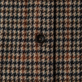 material shot of The Leeward Shirt in Houndstooth showing single button on placket