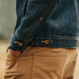 The Long Haul Jacket in Cone Mills Reserve Selvage, sleeve shot
