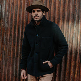 The Ojai Jacket in Navy Waffle Wool - featured image