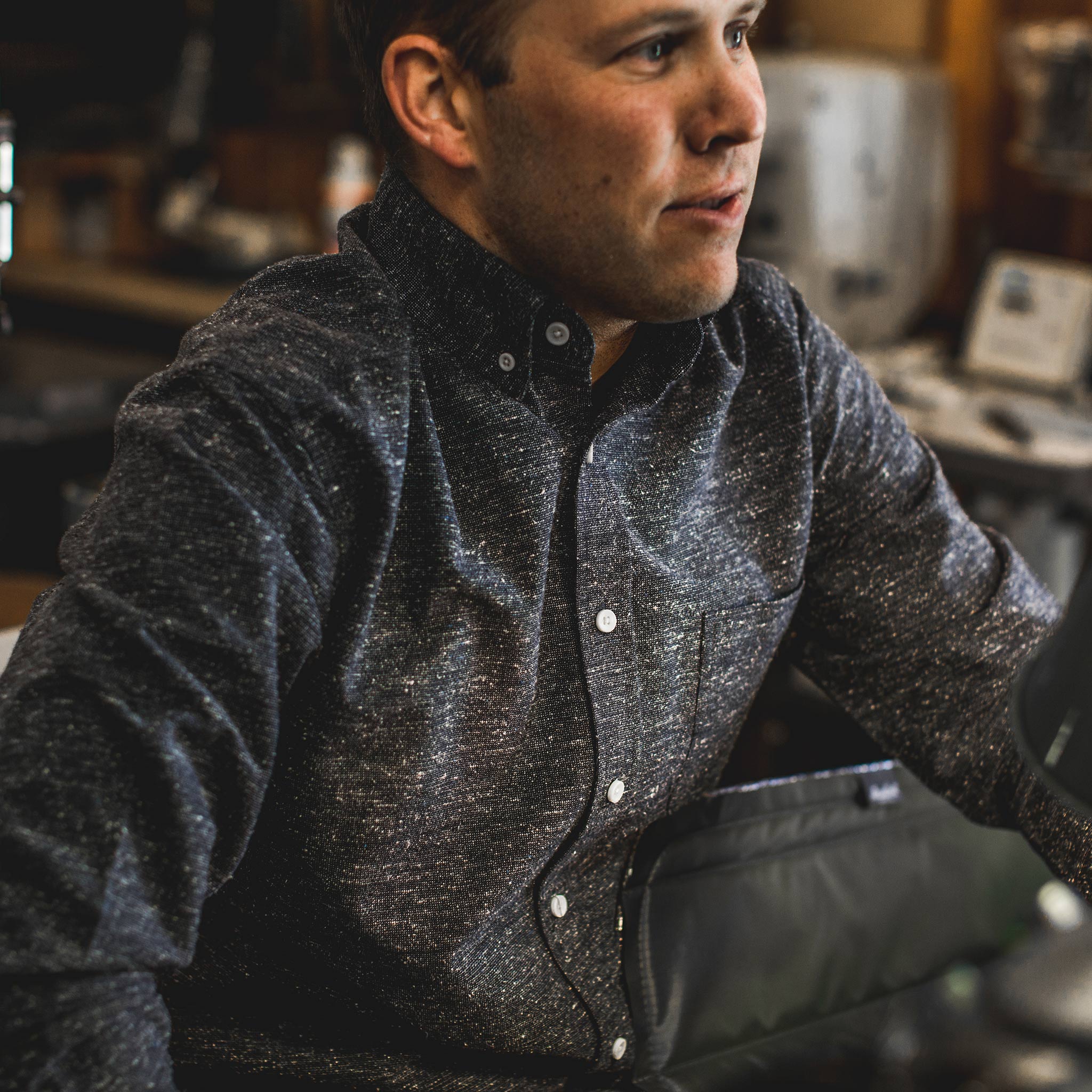 The Jack in Navy Donegal: Alternate Image 1, Wovens by Taylor Stitch