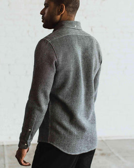 Our fir model wearing The Jack in Heather Ash Waffle from Taylor Stitch.