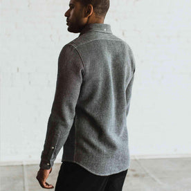 Our fir model wearing The Jack in Heather Ash Waffle from Taylor Stitch.