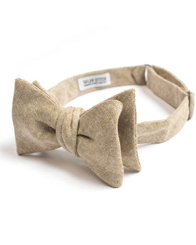 Khaki Linen Chambray Bow Tie: Featured Image, Accessories by Taylor Stitch