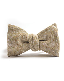 Khaki Linen Chambray Bow Tie: Alternate Image 1, Accessories by Taylor Stitch