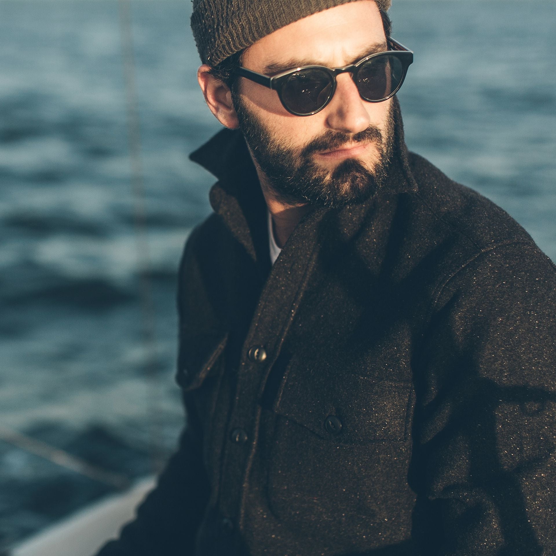The Maritime Shirt Jacket in Charcoal Donegal Wool: Alternate Image 5, Wovens by Taylor Stitch