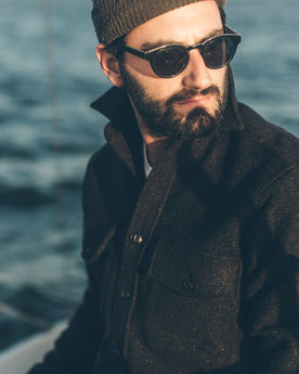 The Maritime Shirt Jacket in Charcoal Donegal Wool: Alternate Image 5, Wovens by Taylor Stitch