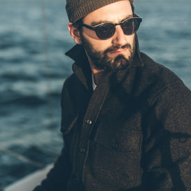 The Maritime Shirt Jacket in Charcoal Donegal Wool: Alternate Image 5