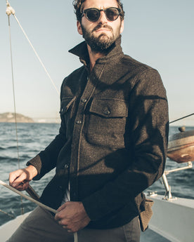 The Maritime Shirt Jacket in Charcoal Donegal Wool: Alternate Image 3, Wovens by Taylor Stitch