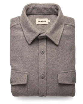 The Maritime Shirt Jacket in Heather Ash Wave: Featured Image, Outerwear by Taylor Stitch