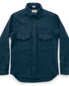 The Maritime Shirt Jacket in Navy Donegal Lambswool: Alternate Image 3, Outerwear by Taylor Stitch