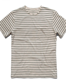 The Mercerized Merino Tee in Forest Stripe: Featured Image, Knits by Taylor Stitch