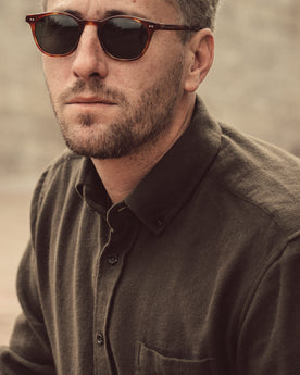 The Jack in Olive Brushed Organic Cotton: Alternate Image 1, Wovens by Taylor Stitch