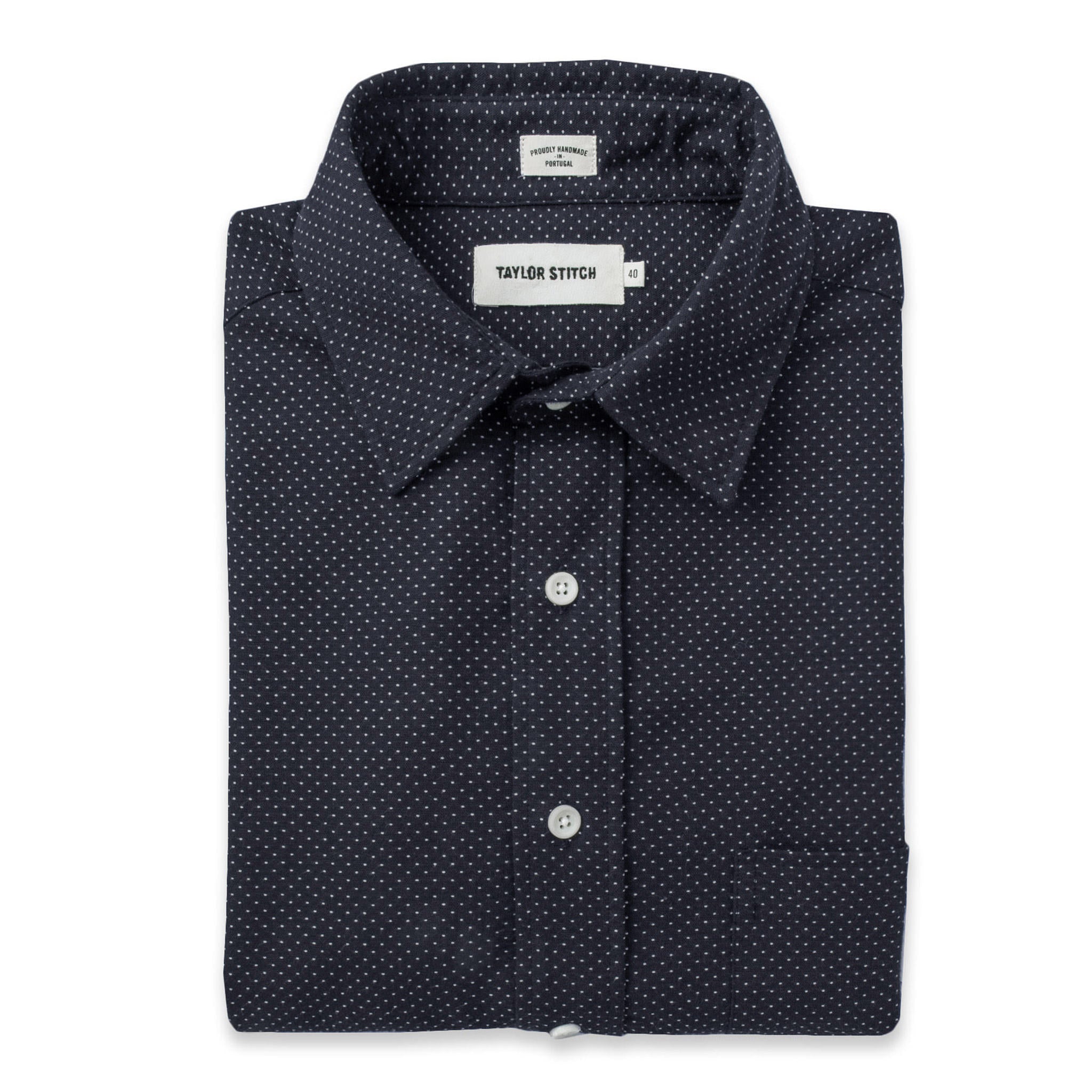 The California in White Jacquard Dot: Featured Image, Wovens by Taylor Stitch