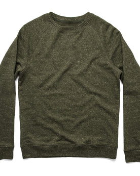 The Crewneck in French Terry Heather Olive: Featured Image, Knits by Taylor Stitch