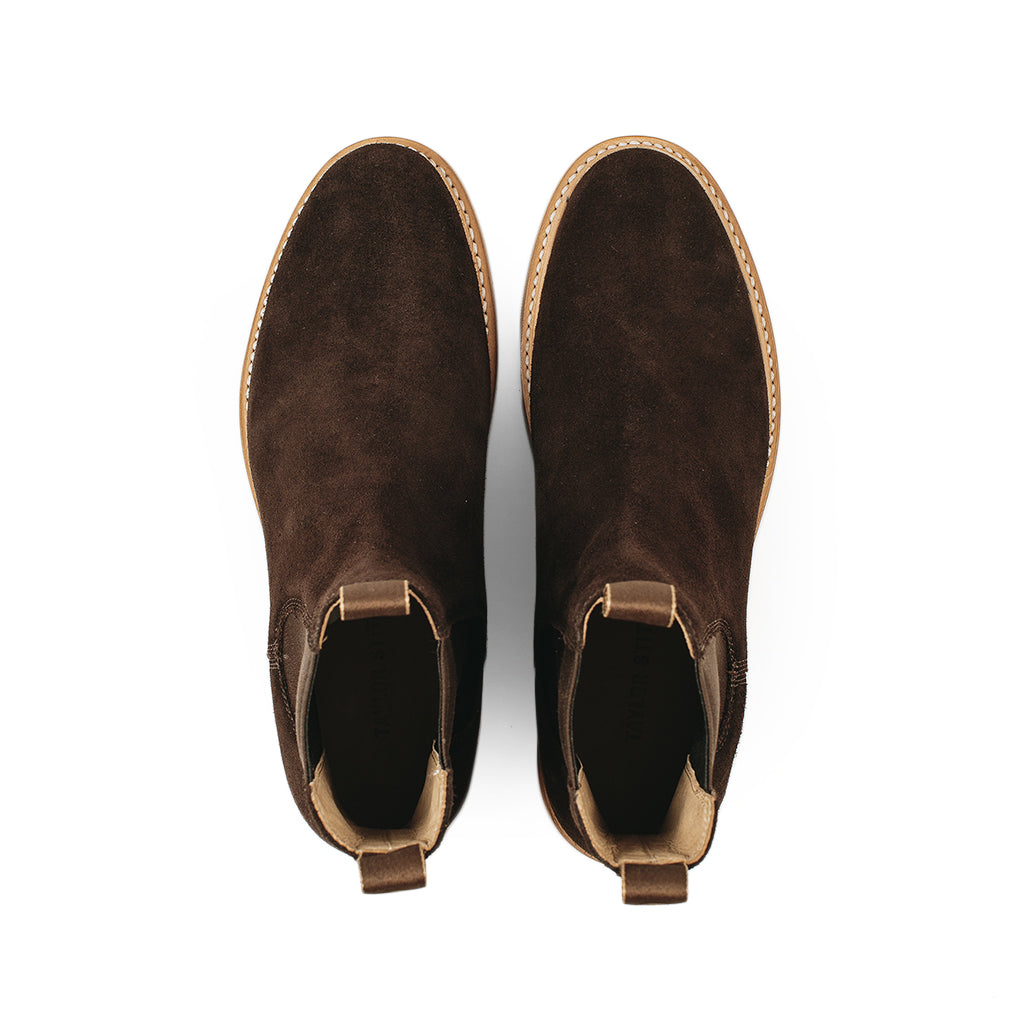 The Ranch Boot in Weatherproof Chocolate Suede: Alternate Image 11, Footwear by Taylor Stitch
