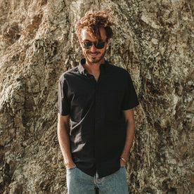 The Short Sleeve Jack in Indigo Dobby - featured image