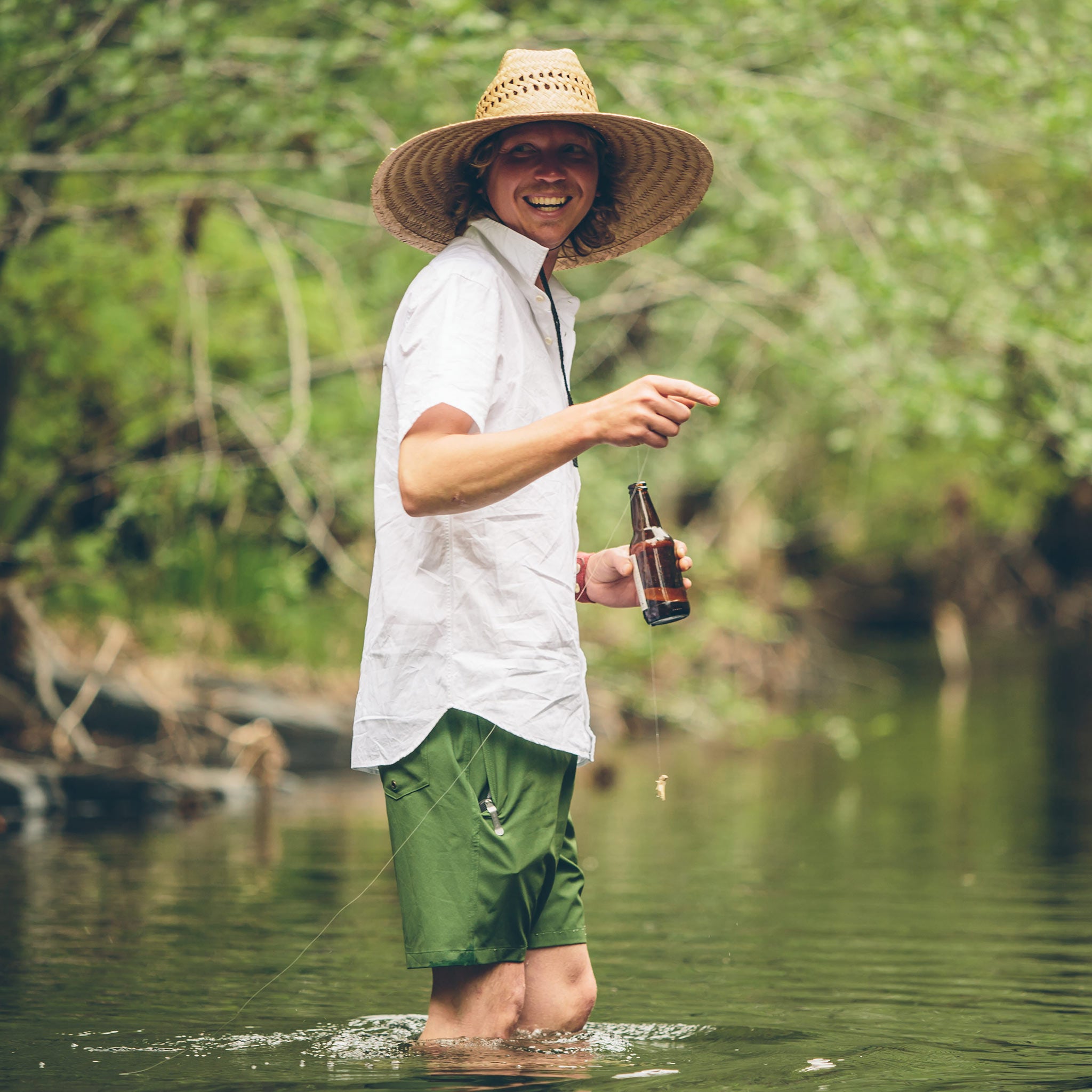 The Yuba Trunk in Olive Print: Alternate Image 1, Shorts by Taylor Stitch