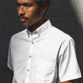 The Short Sleeve California in White Poplin - featured image