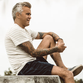 The Heavy Bag Tee in Natural Stripe - featured image