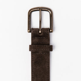 The Stitched Belt in Weatherproof Chocolate Suede: Alternate Image 1